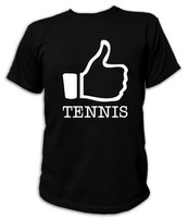 Kult T-Shirt - I LIKE Tennis - S-5XL Ballsport Wimbledon Court Ball Sport