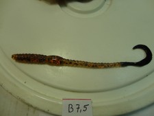 Bulk 6" Curly Tail Worm, Pumpkinseed w/Black Tail, 25 Count (New Other)
