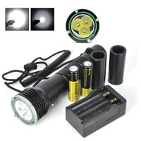 6000Lm 3x XML L2 LED Scuba Taschenlampe Tauchlampe Diving Flashlight Torch Lamp