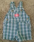 OshKosh*Plaid Vestbak Shortalls*Toddler Baby Boy 12m*EUC 