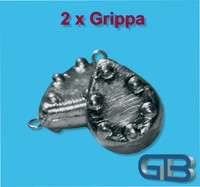 2 x Grippa Blei mit Öse, Angelblei, Grundblei, Karpfenblei, Strömungsblei. 