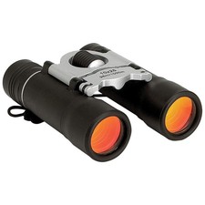 Small 10x25 Power Ruby Coated BINOCULARS & CASE Hunting Guide Birds Camping