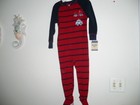 NEW With Tags Brand Osh Kosh 3 T Navy Blue Stripe and Red PJ's Sleepwear