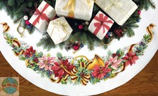 Cross Stitch Kit Dimensions Holiday Harmony Music Christmas Tree Skirt #70-08939