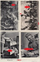 3089, 4 x Patriotika AK Soldaten bei der Körper- Bettenpflege alle gelaufen !