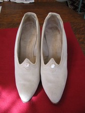 Flapper Ladies Leather Shoes W/Pearl - Kozak & McLoughlin Ny Makers-Purch Omaha