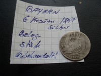 1807 = 6 Kreuzer BAYERN ,alte Münze (Belegstück/Umlaufmünze)