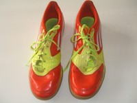 adidas F50 Hallen-Fußballschuhe Gr. 45 1/3 /  orange / gelb