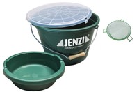 Jenzi Futtereimer Angeleimer 25 Liter mit Deckel ,Einsatz und Futtersieb