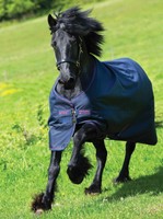 Horseware Amigo Bravo XL lite, Regendecke für breite Pferde, navy, 1200D 