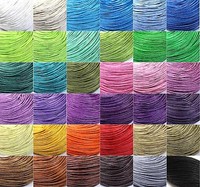 (0,16€/m) 10m Wachsband Wachsschnur Perlenschnur Baumwolle gewachst 1mm Auswahl