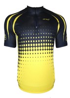 Athlex Funktions Radtrikot - Radshirt - Fahrradtrikot -atmungsaktiv-schwarz/gelb