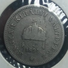 Hungary 1894 20 Filler Nickel Ruler: Franz Joseph I