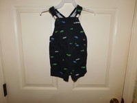 EUC Greendog Boys Short Bib Overalls Size 18 Months 