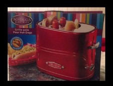 Nostalgia Electrics HDT600RETRORED Retro Series Pop-Up Hot Dog Toaster NEW BRAND