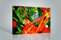 Franz Marc - Äffchen Poster Leinwand-Druck (120x80cm) #57095