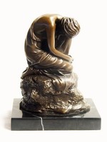 BRONZESKULPTUR FIGUR FRAU EROTIK BRONZE
