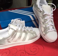 Adidas Superstar Silber Glitzer | EU 40 US 8 UK 6.5 | S75125 | Neu&OVP | 