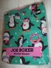 Baby Blanket Footed Sleeper by Joe Boxer, Green w/Penguins--sz 12 MO---NEW!!