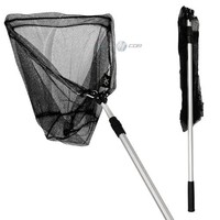 Alu Kescher Teich Netz Teichkescher Unterfangkescher Klappgelenk Teleskop Stange