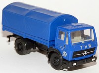Herpa 806057 - MB NG THW OV Landshut MLW Pritsche Plane blau LKW 1:87 H0