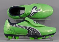 Puma (102332-01) V4.11 FG Erwachsen Fußball Schuhe - Grün/Marineblau/weiß