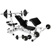 Hantelbank mit 108kg Hantelset Gummi Kraftstation Fitnessstation Trainingsbank