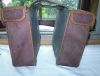 Garagenfund originale, alte Skai/Leinen-Packtaschen für Fahrrad,  mit Hilfsmotor