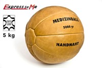 Echtleder Medizinball Medizin Ball 5 kg -NEU- Vintage Look