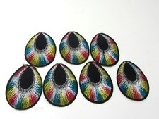 New 10pcs Embroidered Cloth Iron On Patch Sew Motif Applique peacock eye KQY-19