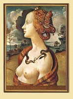 MALER PIERO DI COSIMO SIMONETTA VESPUCCI KLEOPATRA auf Leinwand 36 im Goldrahmen