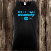 West Ham Football Fan Mens Vest -- Hammers Present Clothing T Shirt