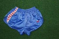 Arena Vintage Sprinter Shorts Nylon Glanz kurze Sporthose hellblau D8 XXL NEU