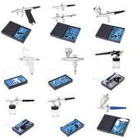 Airbrushpistole Airbrush Spritzpistole Pistolen Düsen Zubehör Komplett Set B8V7