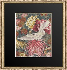 White Crane And Peony Blossoms~Delica Bead Peyote Pattern Only