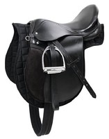 KERBL 32197 Sattel Set incl. Zubehör 17,5 Zoll Vielseitigkeitssattel schwarz