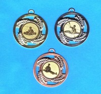 20 Medaillen gold mit Emblem + Band #620 (Pokale Medaille Pokal Sport Turnier)