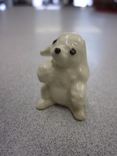 Vintage 50's Hagen Renaker Ceramic White Poodle Pup Puppy #83 Miniature Figurine