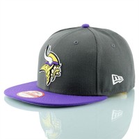 New Era Minnesota Vikings 2-Tone Grey 9FIFTY Snapback NFL Cap S/M