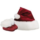 Boys Girls Infant Gift Set Hat Booties Baby Deer Christmas Santa Red New