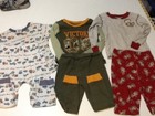 3 T toddler sleepwear Lot Pajamas Cotton Carters Boy Monkeys Trucks