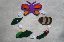 "From Egg to Butterfly" handmade flannel board /felt set Cute