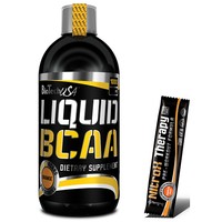 BioTech USA Liquid BCAA 1000ml Aminosäuren Amino + NITROX THERAPY BOOSTER 17g