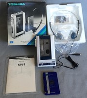 Vintage NOS Toshiba KT-S3 Cassette Player FM Tuner Pack