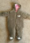 Carter's Super soft plush baby girl's snowsuit Worn once! 3-6 months monkey