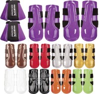 HKM Gamaschen Lack 4er Set und 6er Set mit Hufglocken