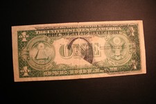 1935 E One Dollar Silver Certificate Major Overprint * Major Error * $1