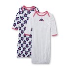 Gerber Newborn Girls 2 Pack Sleep Gowns Cute Floral & Dots New