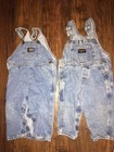 18 m Baby B'gosh Osh Kosh denim overalls 2 pair Twins VGUC