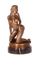 Bronzefigur Bronze Figur Statue Skulptur Frau Akt Nude Erotik Antik Stil 31,5 cm